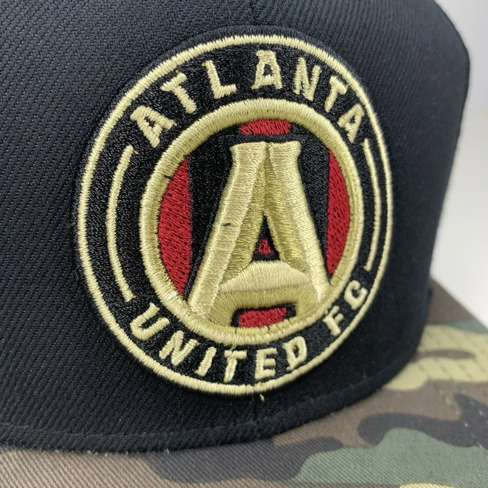 Atlanta United FC Hat YOUTH Football Club MLS Adidas Camo OSFM Snap Baseball Cap